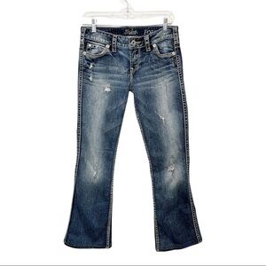SILVER Jeans Frances Bootcut With Fading and Distressing Size 27